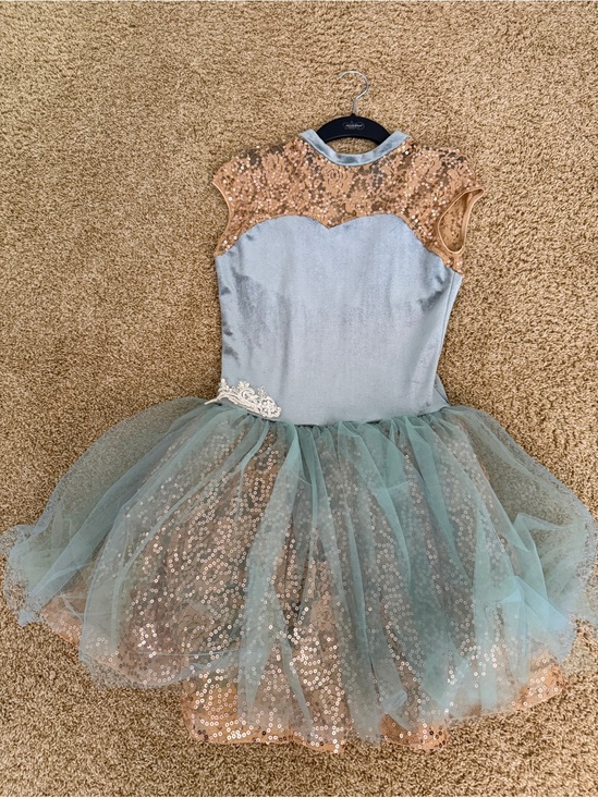 Revolution Other - Sparkle Tulle Dress Costume in Dusty Blue and Gold